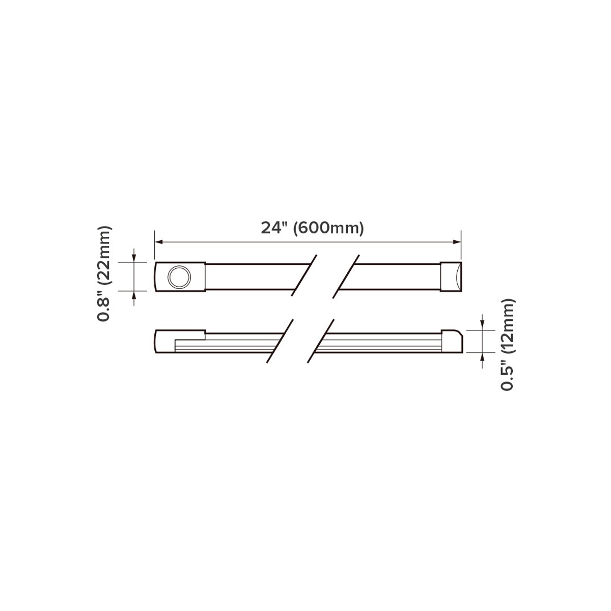 12V Cool White Led Bar Light 600mm