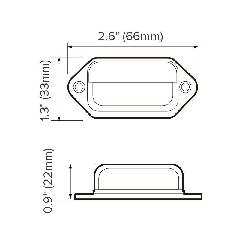DREAM LIGHTING 66mm LED White Companion Way Light