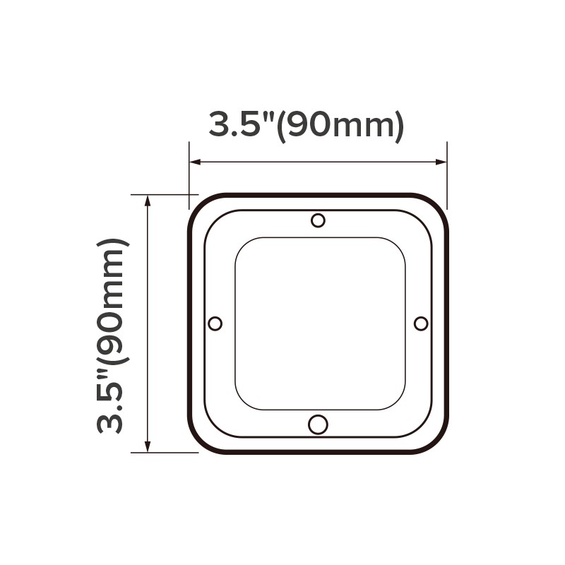 Dream Lighting 12V Cool White LED Crystal Roof Light With ON/OFF Switch