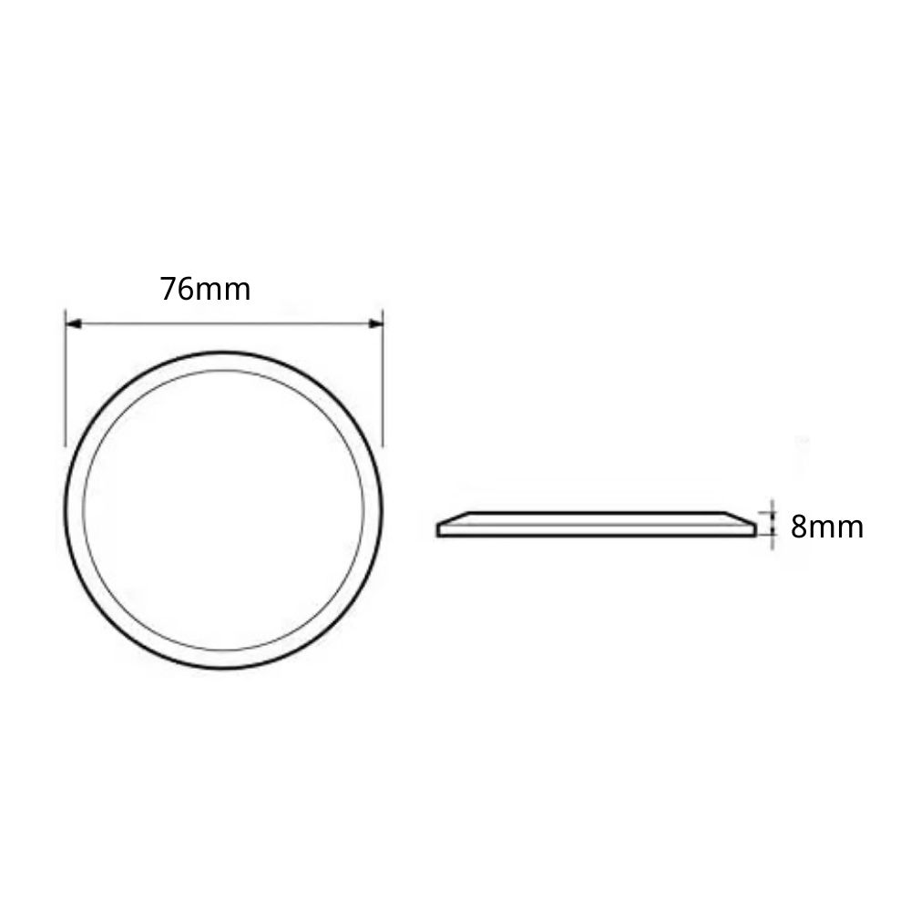 Dream Lighting 12V Cool White LED Slim Opal White Shell Panel Light 76mm