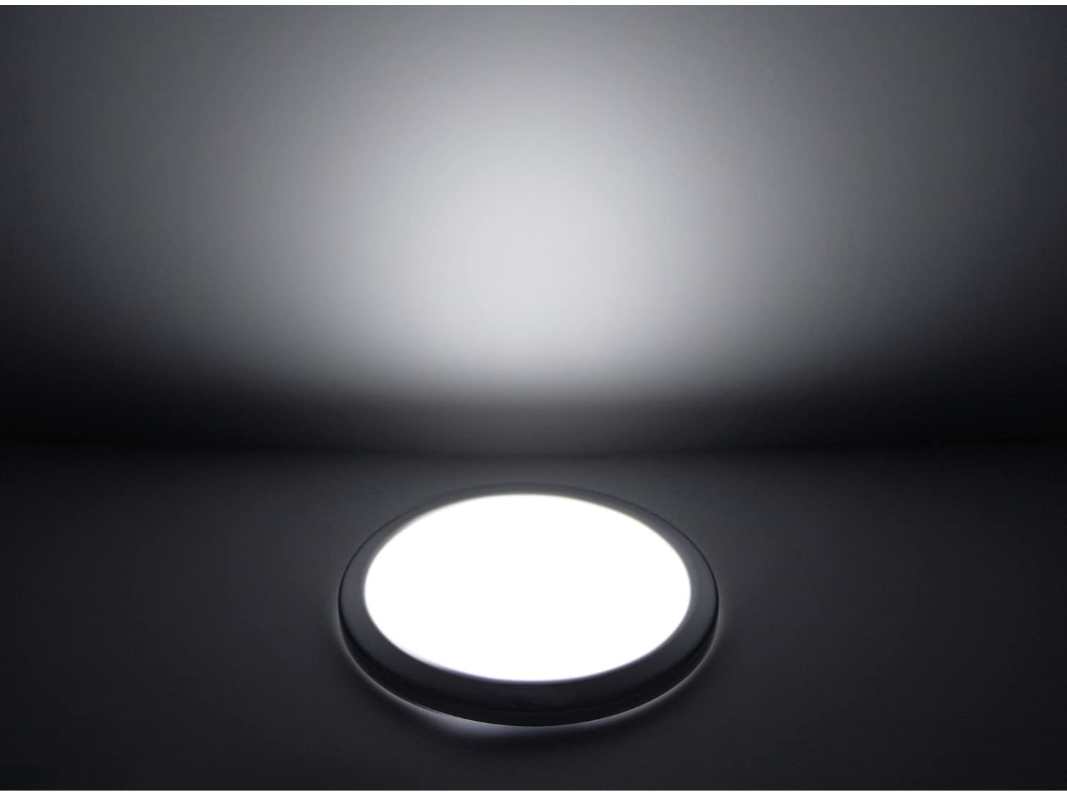 Dream Lighting 12V Cool White LED Slim Opal Chrome Shell Panel Light With Switch 76mm
