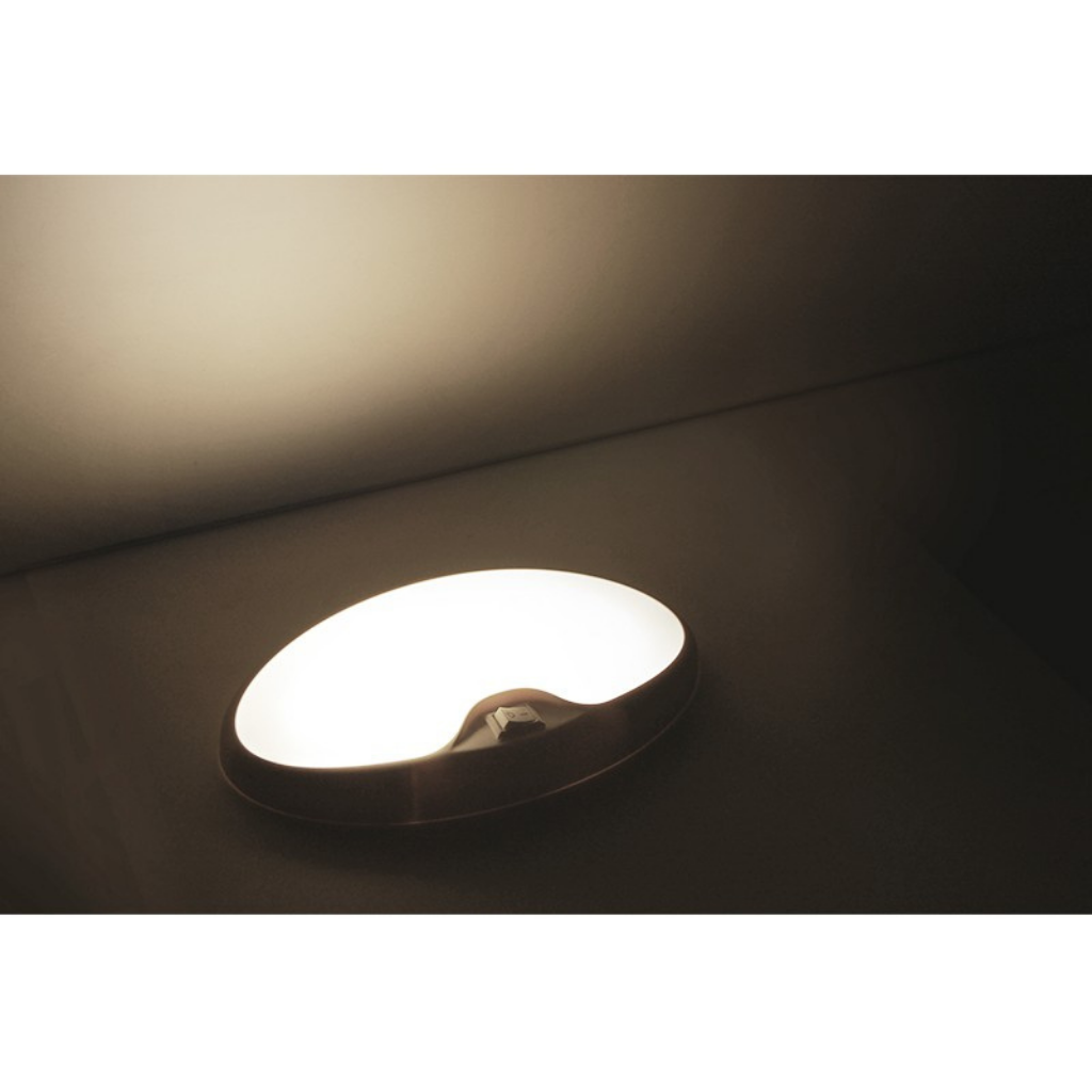 Dream Lighting 12V Warm White RV Interior Single LED Pancake Light With Switch