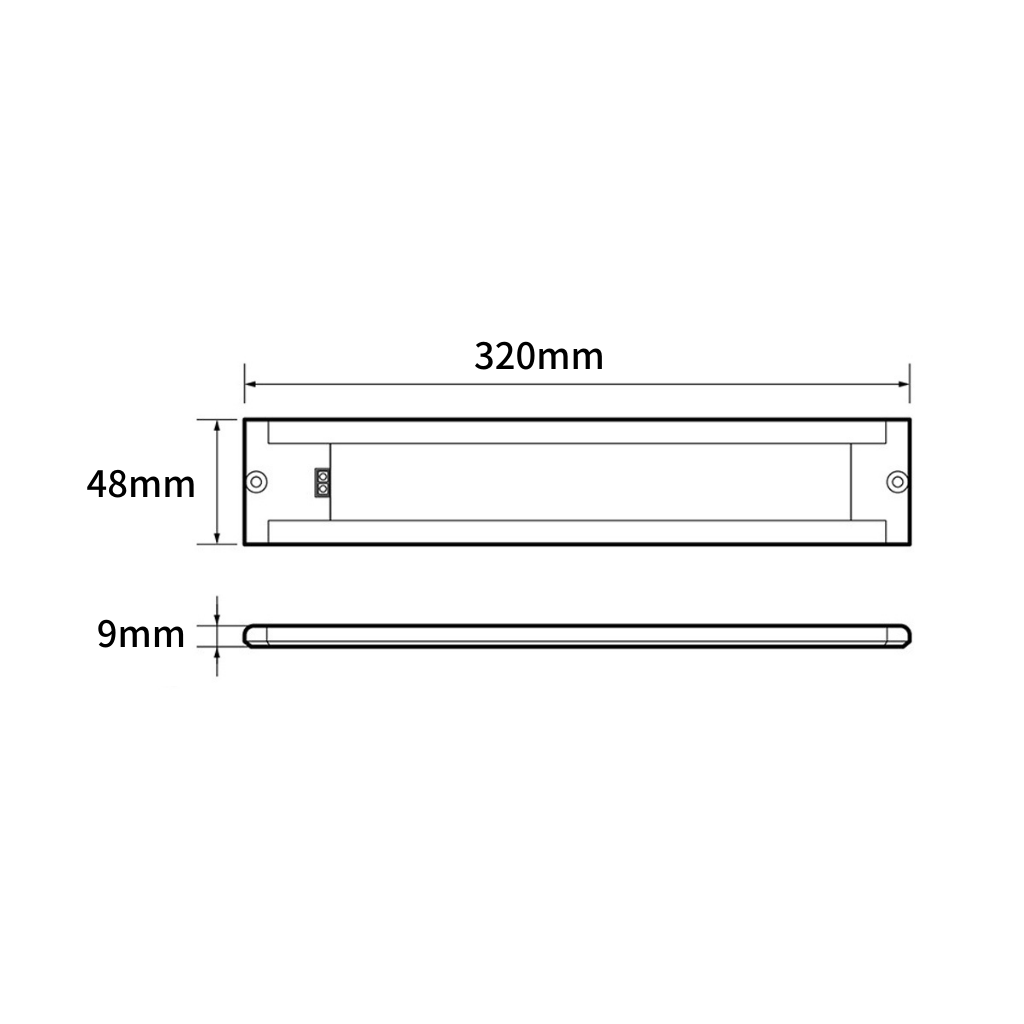 DREAM LIGHTING 12V Led Sensor Bar Light 320mm Silver/White