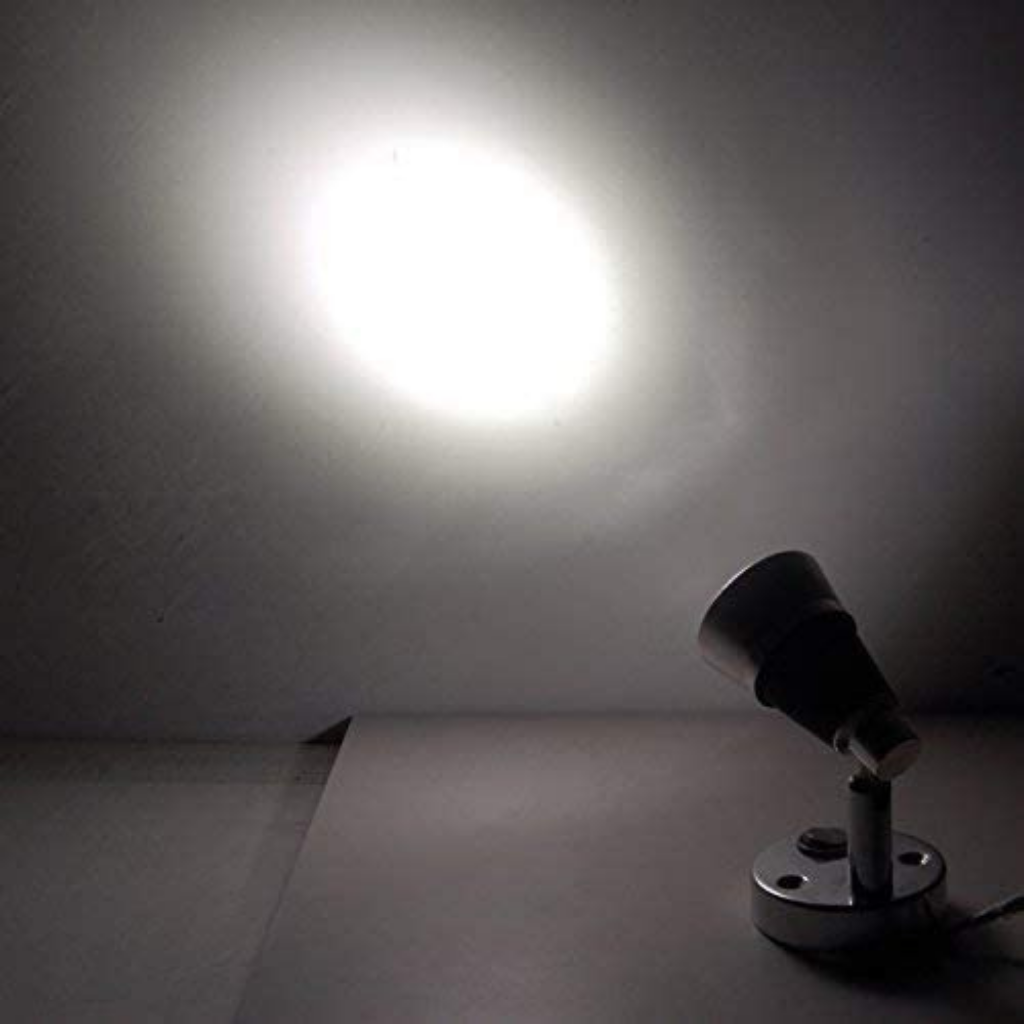 Dream Lighting 12V Cool White LED Frilly Swivel Chart Reading Light