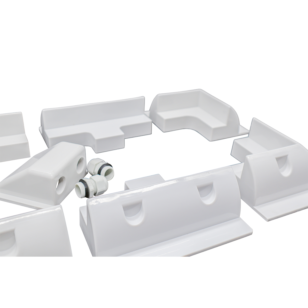 ALVOLTA 7 Piece White Solar Panel Mounting Kit