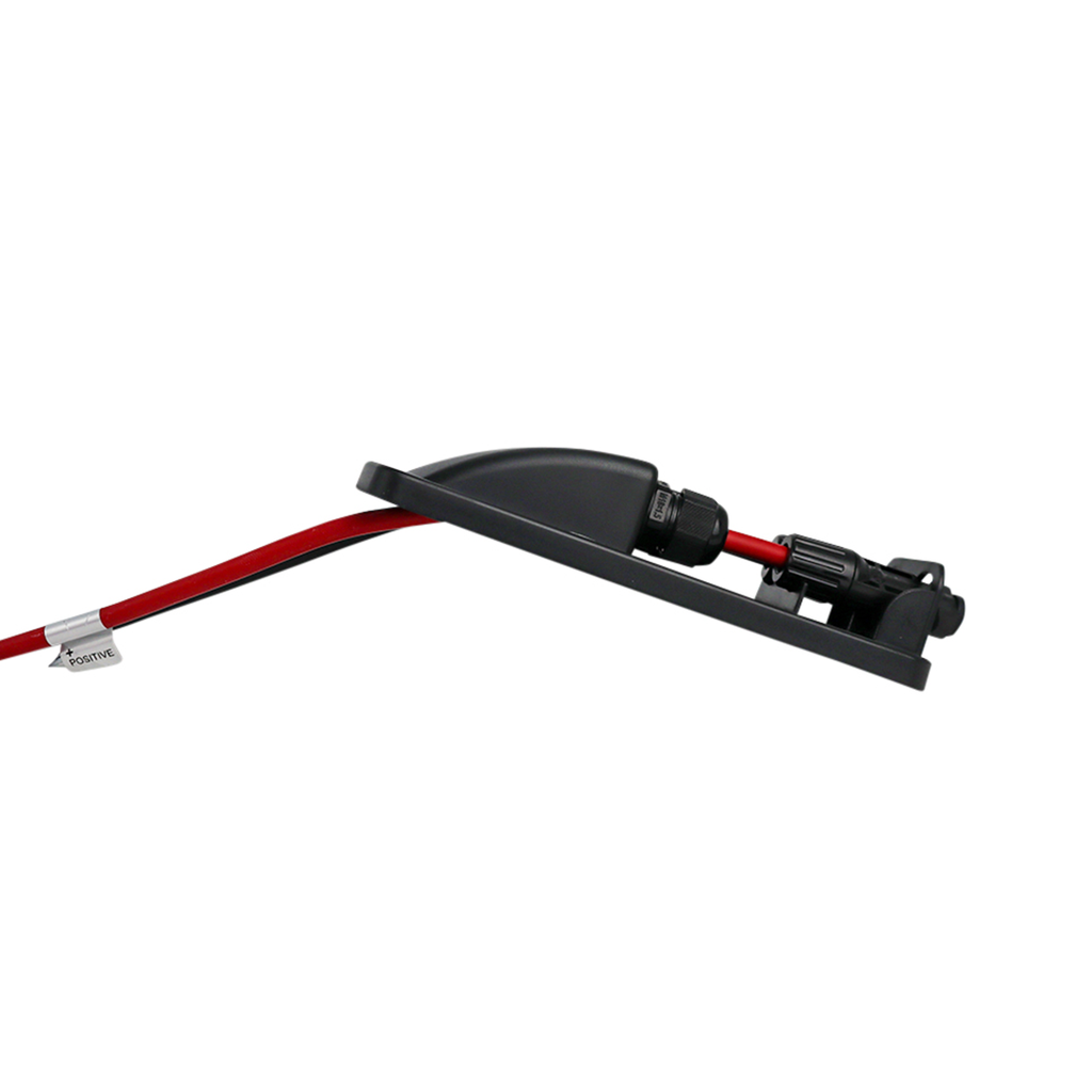 ALVOLTA PreWired Dual Entry Black Junction Box With MC4 Connectors