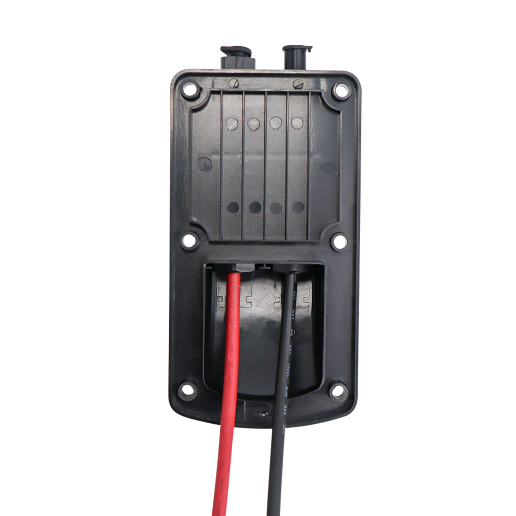 ALVOLTA PreWired Dual Entry Black Junction Box With MC4 Connectors