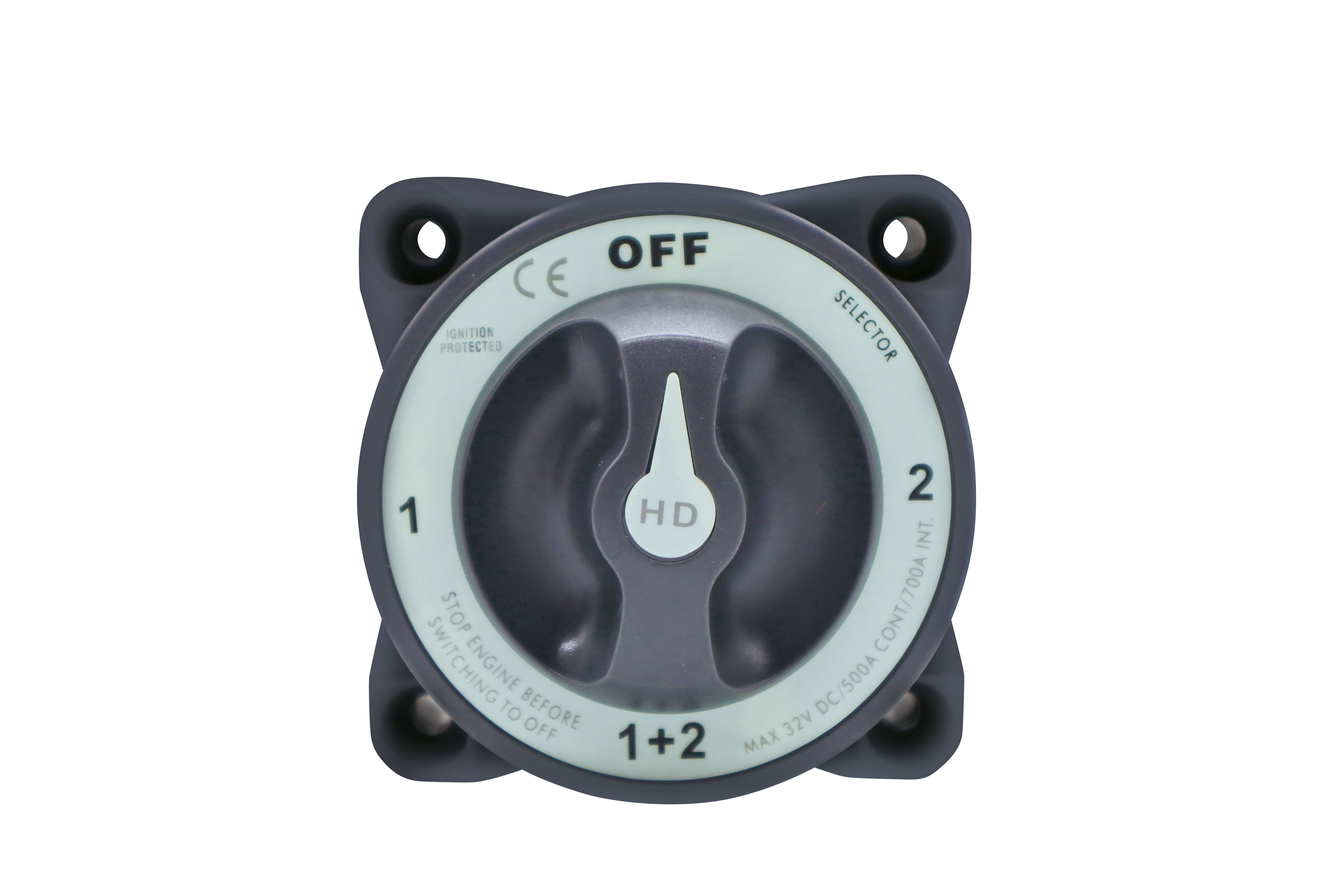 Battery Switch HD 4 Position 500A w/AFD