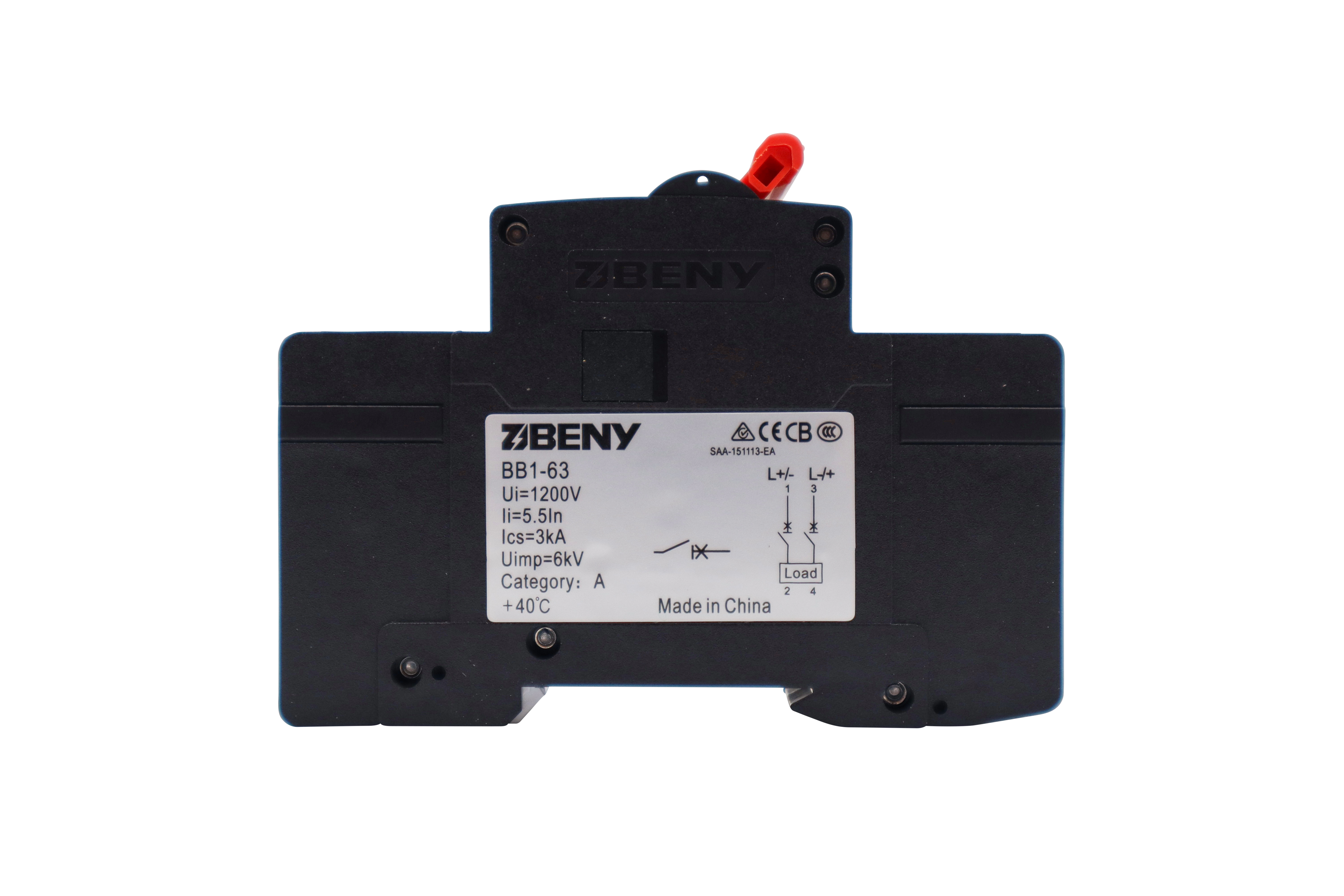 ZJ BENY 10A 2P DC Circuit Breaker 600V