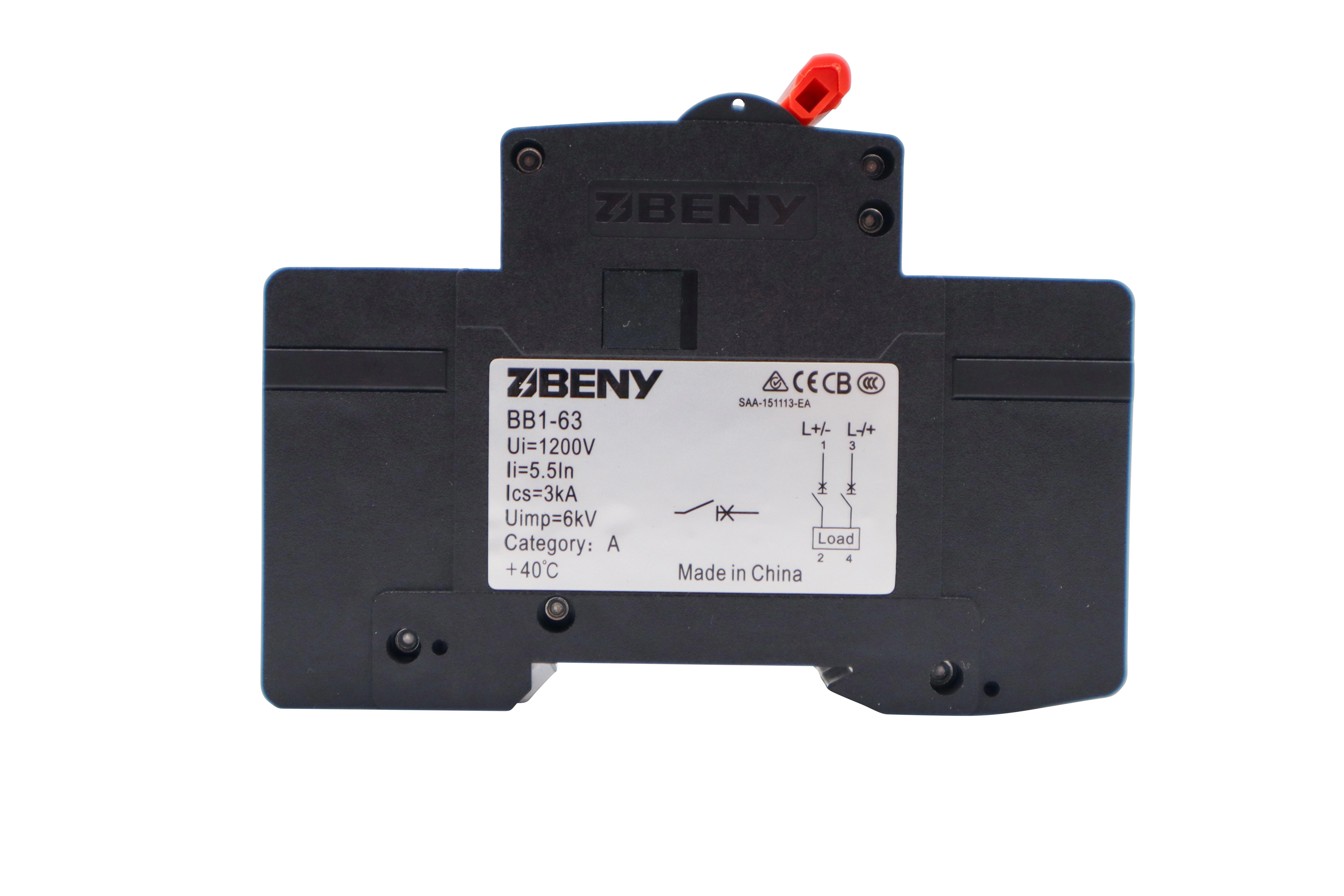 ZJ BENY 25A 2P DC Circuit Breaker 600V