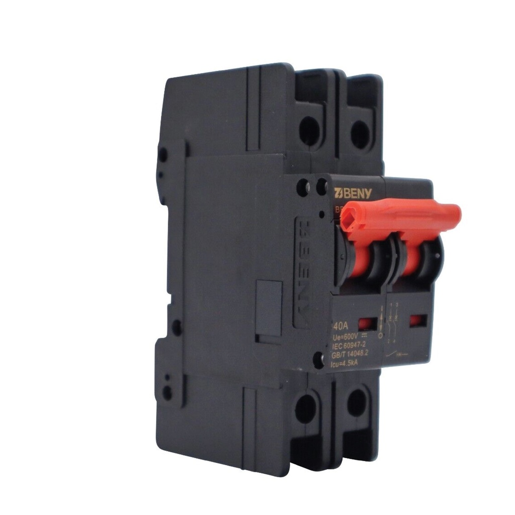 ZJ BENY 40A 2P DC Circuit Breaker 600V 