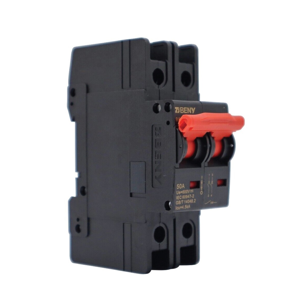 ZJ BENY 50A 2P DC Circuit Breaker 600V