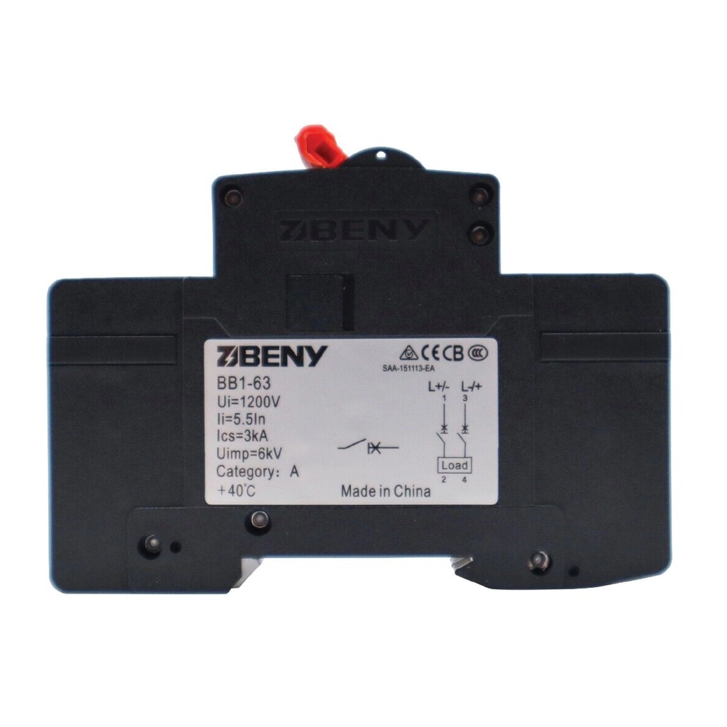ZJ BENY 50A 2P DC Circuit Breaker 600V