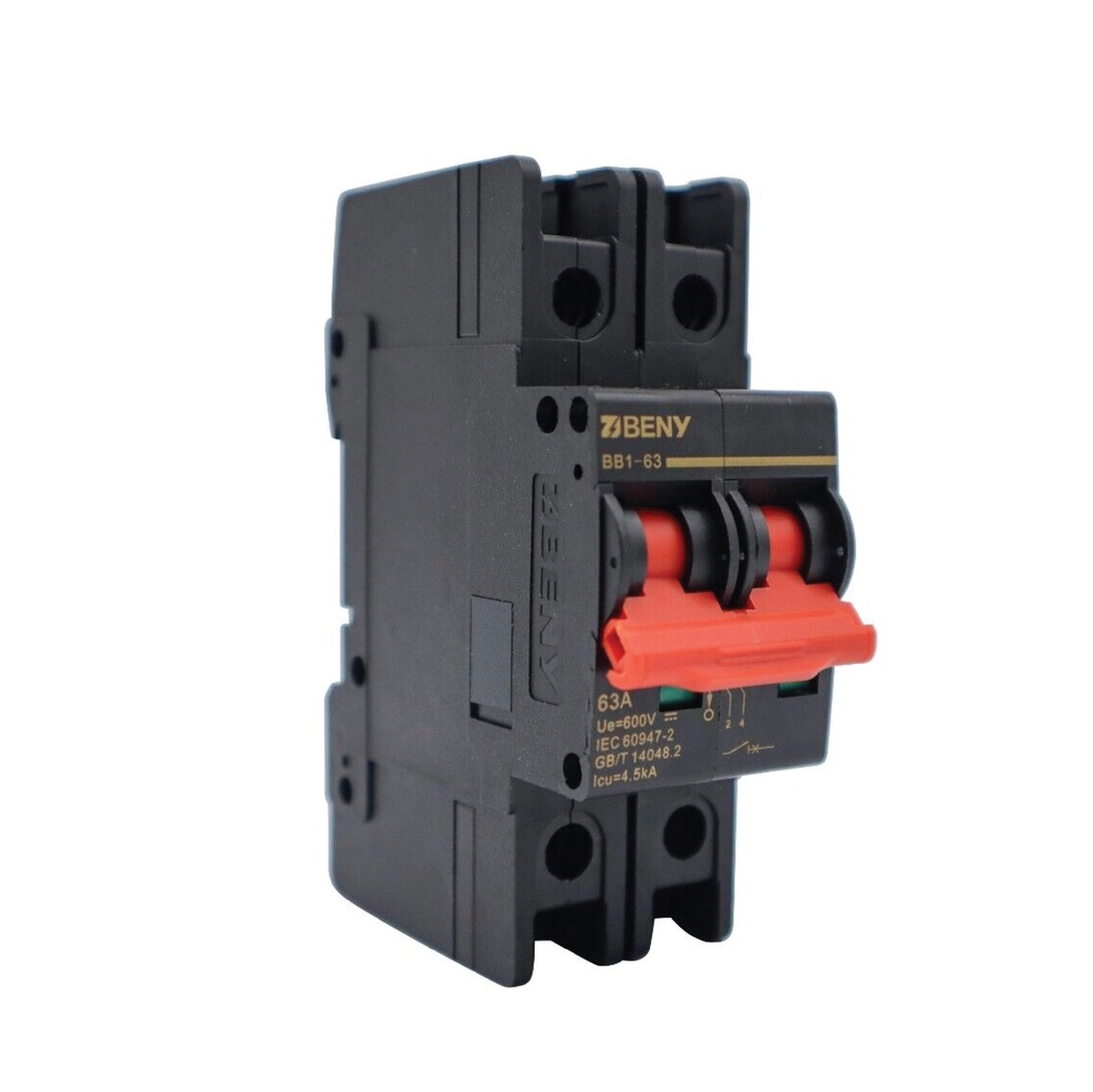 ZJ BENY 63A 2P DC Circuit Breaker 600V