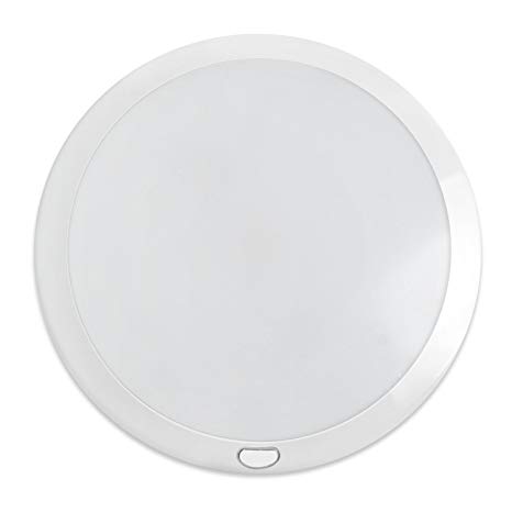 Dream Lighting 12V Cool White & Blue LED Slim Opal Panel Light With Switch 127mm
