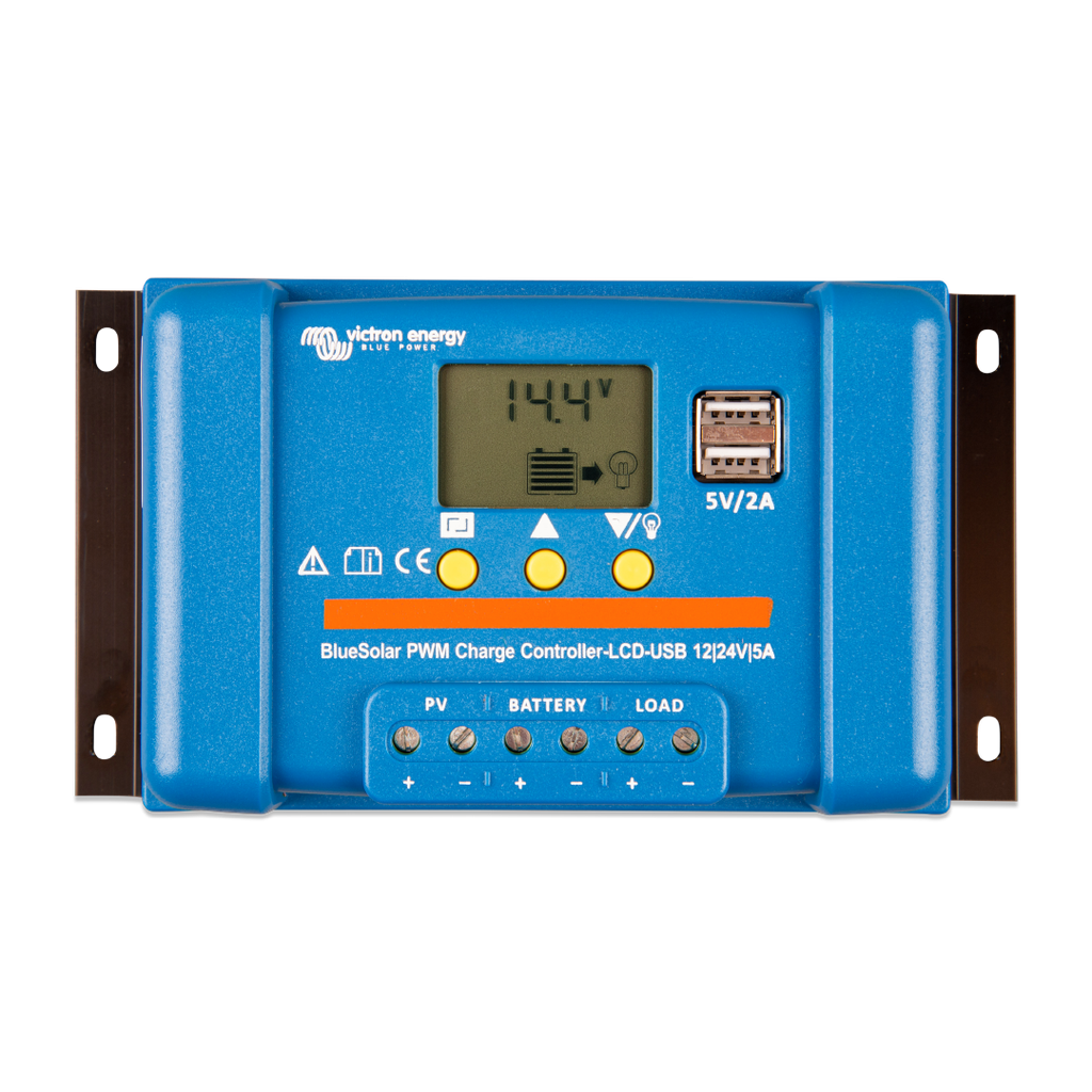 Victron BlueSolar PWM - LCD & USB 12/24V-5A