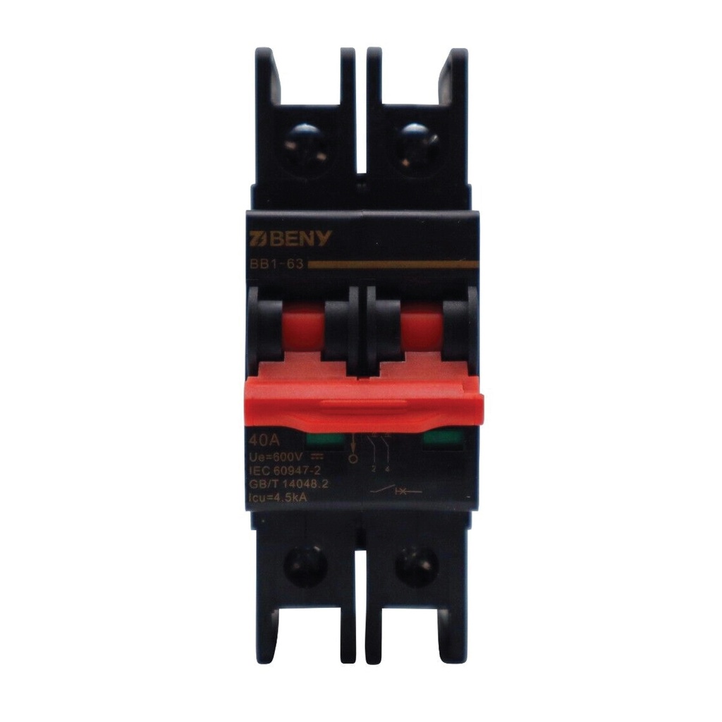 ZJ Beny 40A 2P DC Circuit Breaker 600V