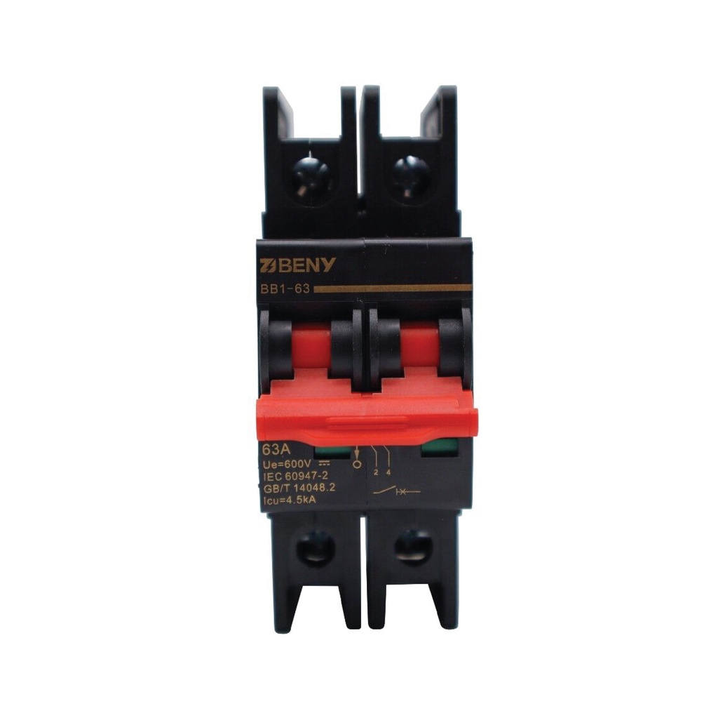 ZJ Beny 63A 2P DC Circuit Breaker 600V