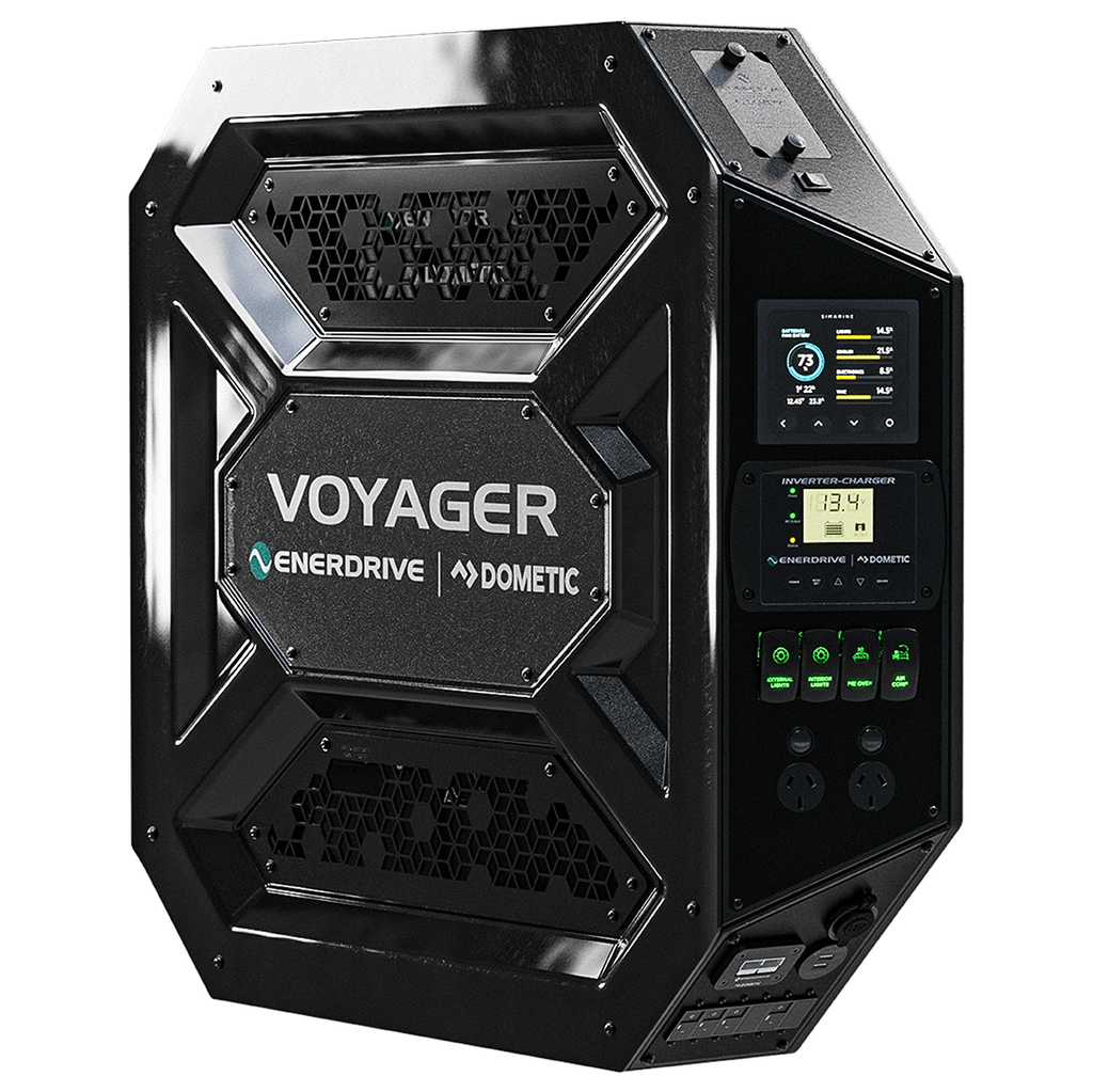 Enerdrive Voyager System (Right) 3000W/100A Inverter Charger 40DC Inc. Simarine SCQ50