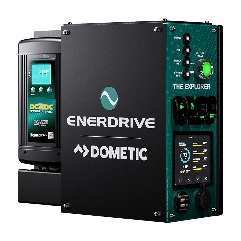 Enerdrive Explorer System RIGHT 40DC inc. Simarine SCQ50