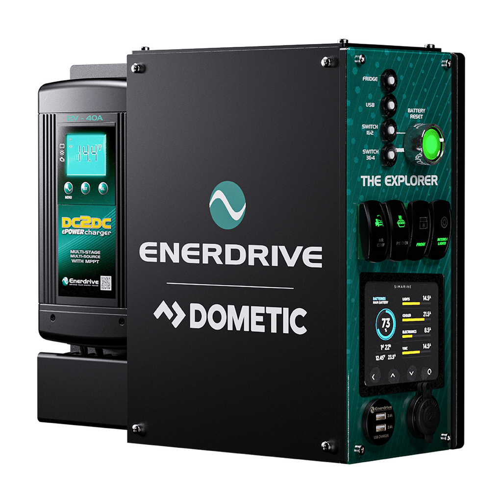 Enerdrive Explorer System RIGHT 40DC inc. Simarine SCQ50