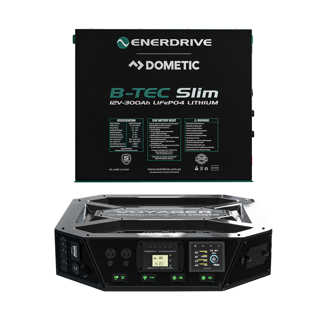 Enerdrive Voyager System (Top) 3000W Inc. 300Ah Slim B-TEC