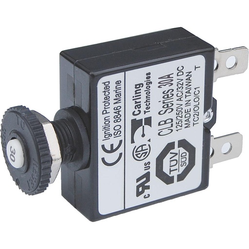 [BS-7059B] Bluesea Circuit Breaker 30A Push Button QC