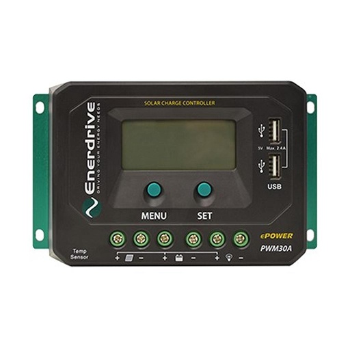 [EN43030] Enerdrive ePOWER 12/24V 30A PWM Solar Regulator