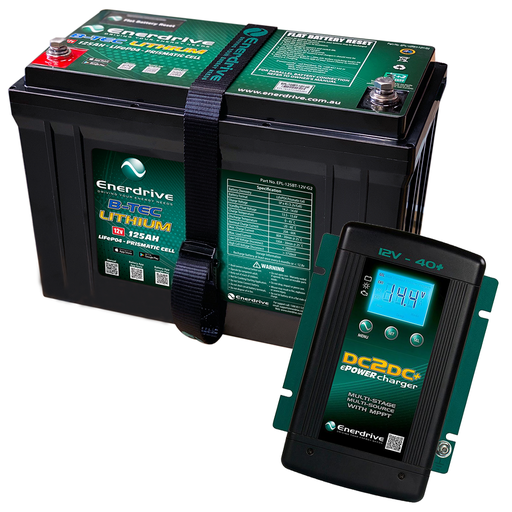 [K-125-05] Enerdrive Btec Lifepo4 12V 125Ah Dc-Dc Bundle