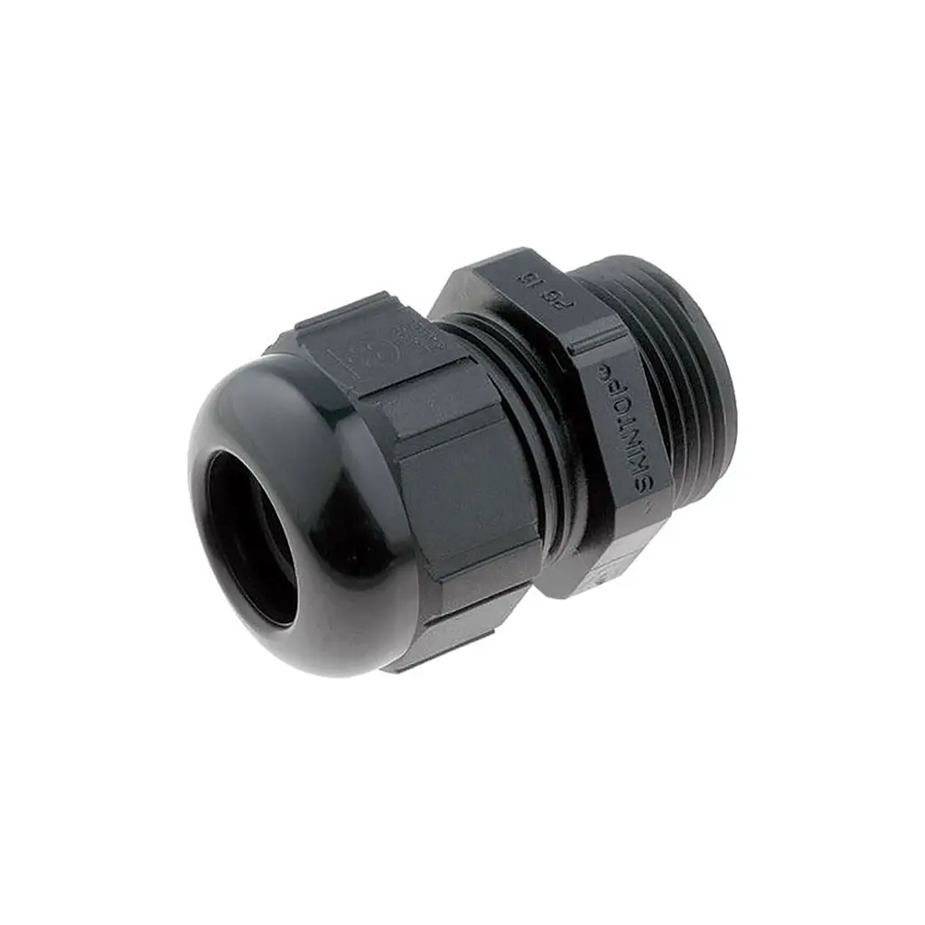 Nylon Gland IP68 Black 20mm Cable Od 10mm-14mm