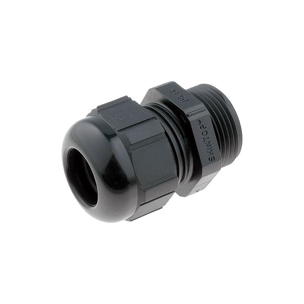 Nylon Gland IP68 Black 16mm Cable Od 5mm-10mm
