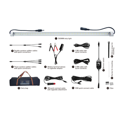 Dream Lighting Waterproof Joinable LED 2 Bar Strip Light Kit