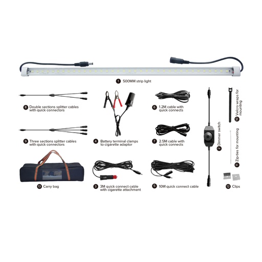 [0013696C] Dream Lighting Waterproof Joinable LED 4 Bar Strip Light Kit