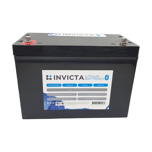 [SNL12V100BT] Invicta Lithium 12V 100Ah LiFePO4 Battery (Bluetooth)