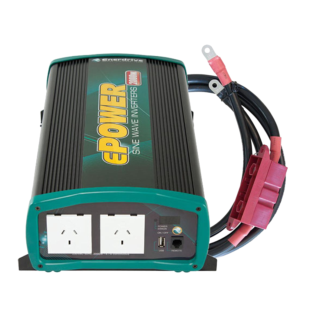 Enerdrive ePOWER 12V 2000W PSW Inverter + Cable Kit