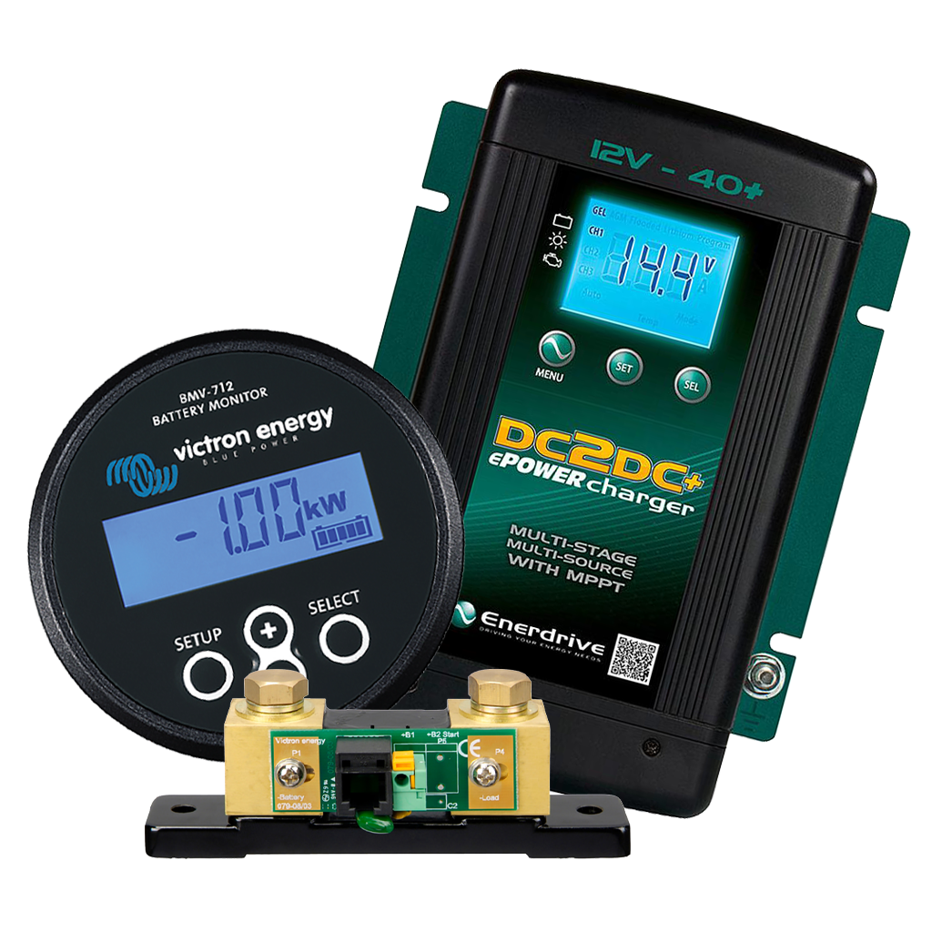 Enerdrive DC2DC40+ & Victron BMV-712 (Black)