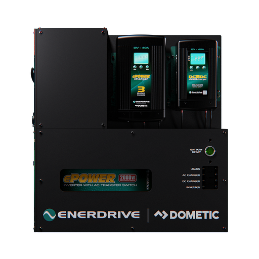 Enerdrive Adventurer System LEFT 40AC, 40DC, 2000X inc. Simarine SCQ50