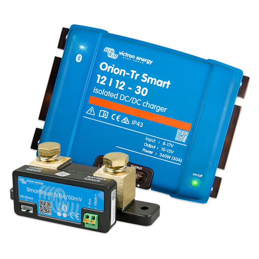 [ORIONTRSMART+SMARTSHUNT500A] Victron Orion-Tr Smart 12/12-30A DC-DC + Smartshunt 500A