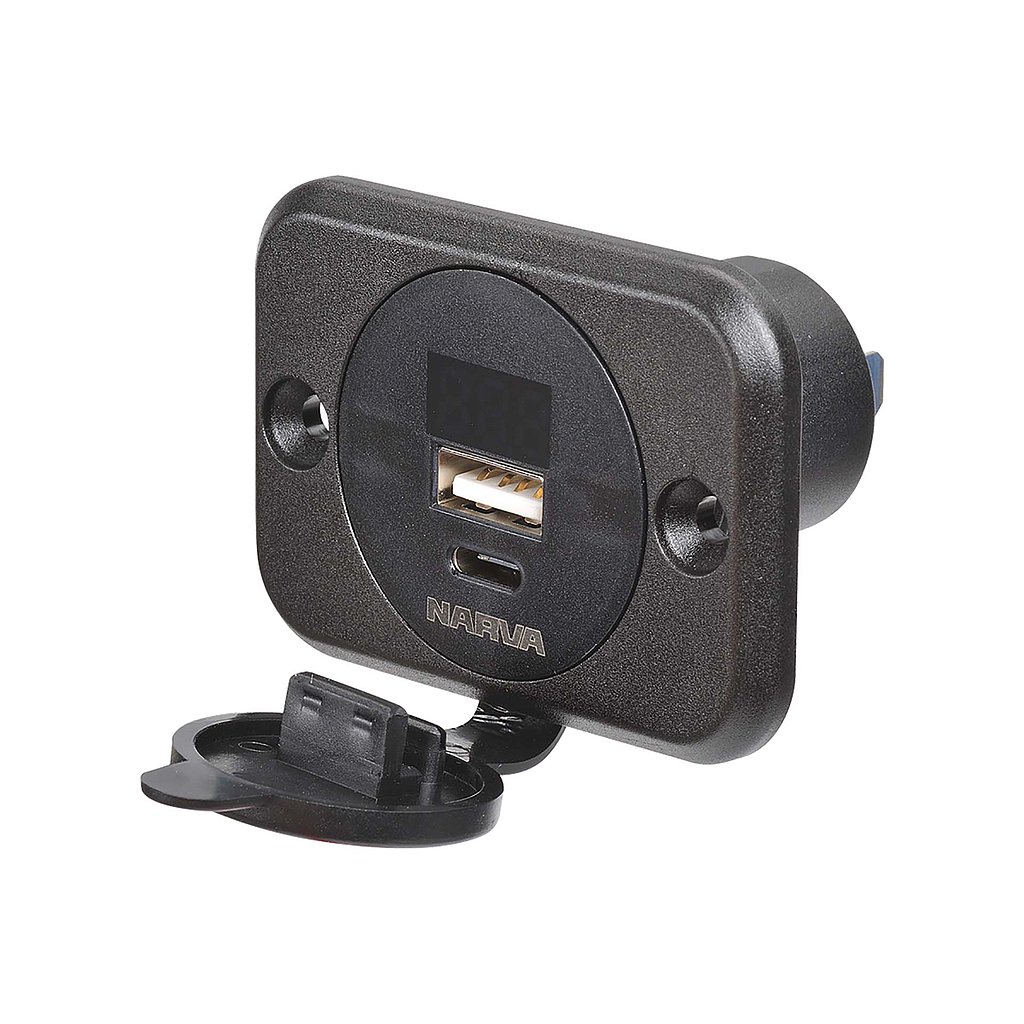 [81106BL] Narva USB/USB-C/Volt Meter