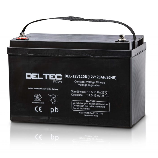 Deltec 12V 120Ah Deep Cycle AGM Battery