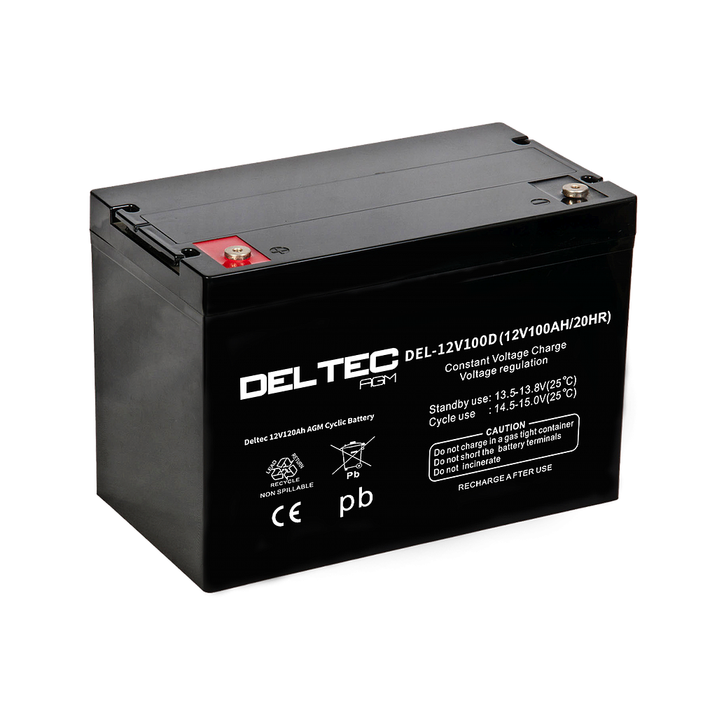 Deltec 12V 100Ah Deep Cycle AGM Battery