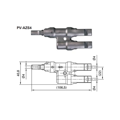 [MC4BRANCHPAIR] Staubli Genuine Pair MC4 EVO 2 Branch Connectors