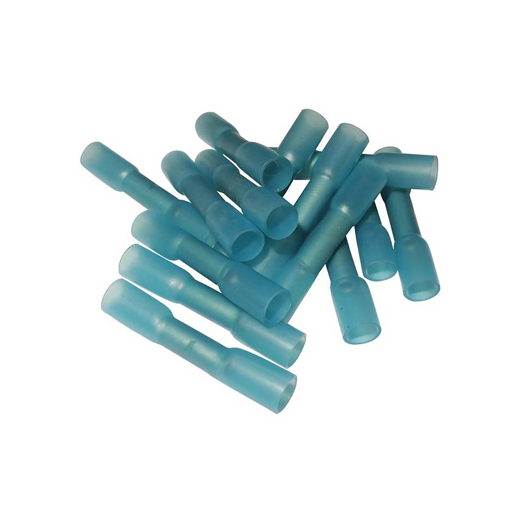 Alvolta 2.5mm Blue Heat Shrink Double Grip Butt Slice Connectors (10)