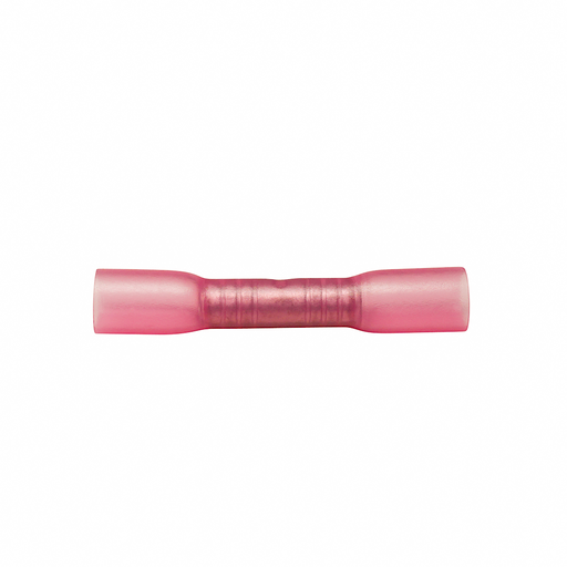 [C512_10] 1.5mm Red Heat Shrink Double Grip Butt Splice Connectors (10)