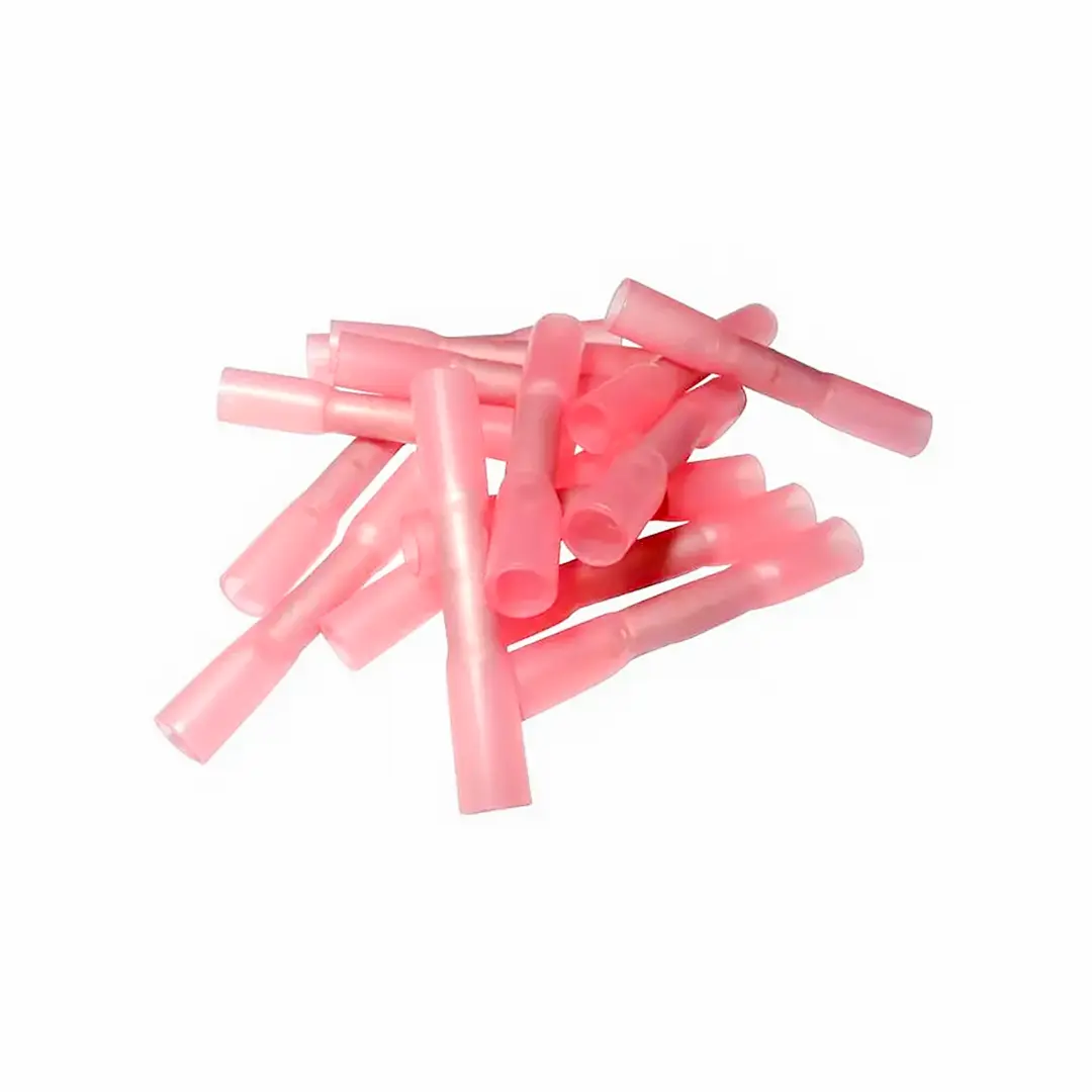 1.5mm Red Heat Shrink Double Grip Butt Splice Connectors (10)