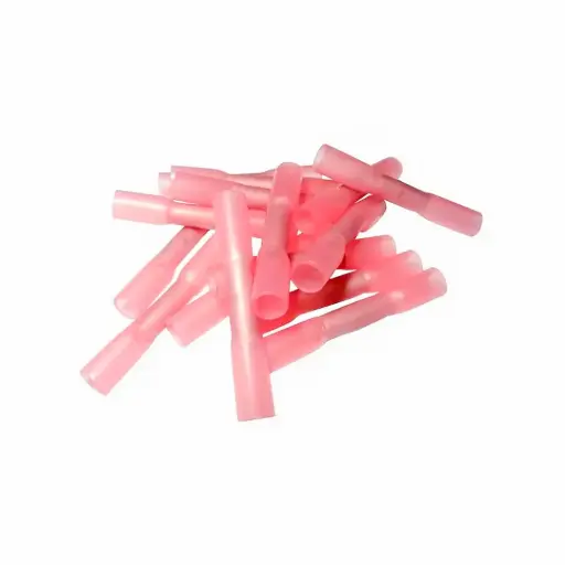 [C512_10] Alvolta 1.5mm Red Heat Shrink Double Grip Butt Splice Connectors (10)