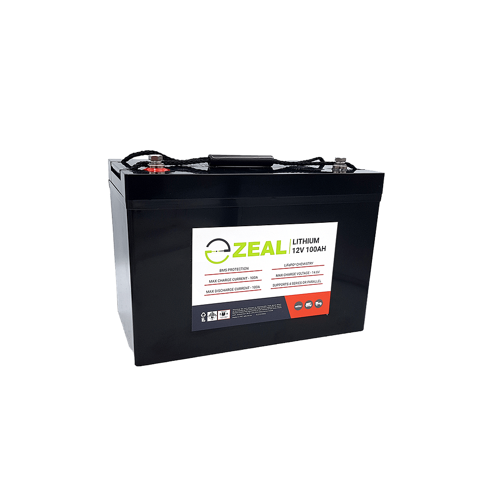 [SLZ12V100S] Zeal 12V 100AH LiFePO4 Battery