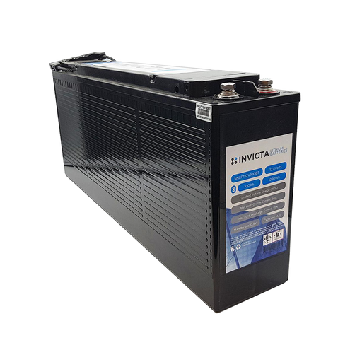 [SNLFT12V100BT] Invicta Lithium 12V 100Ah LiFePO4 Slim Battery (Bluetooth)