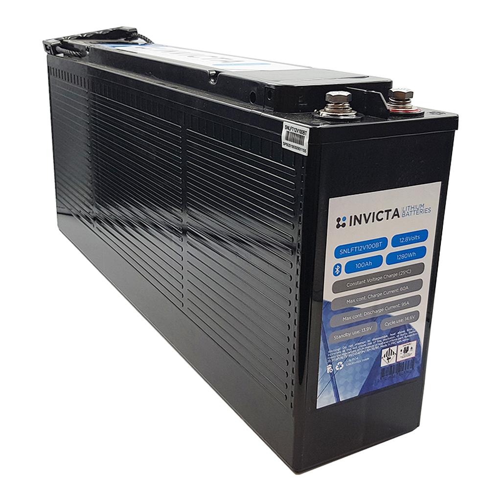 Invicta Lithium 12V 100Ah LiFePO4 Slim Battery (Bluetooth)