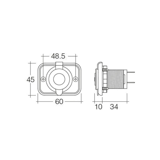 Narva Cig Flush Mount White